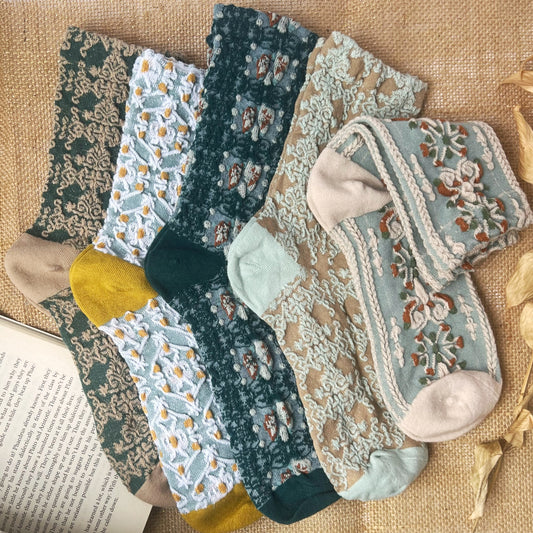 Haden Floral Socks | 5 Colors
