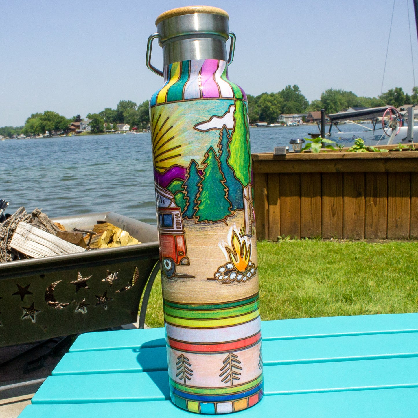 Take Me Camping Travel Water Bottle