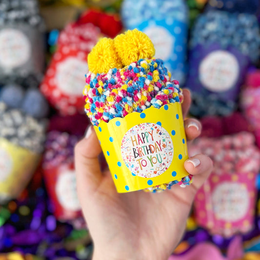 Cozy Cupcake Socks (Happy Birthday) | 9 Colors