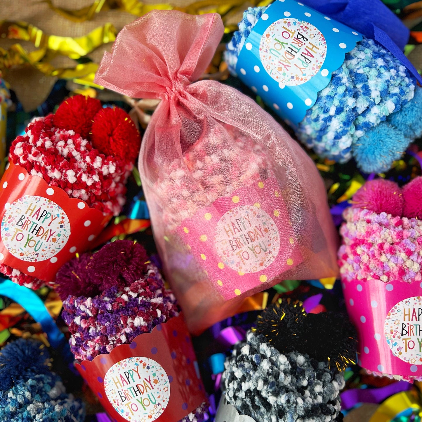 Cozy Cupcake Socks (Happy Birthday) | 9 Colors