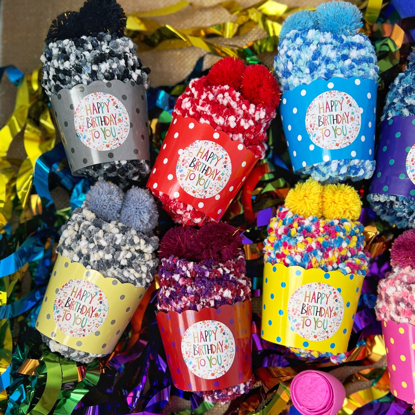 Cozy Cupcake Socks (Happy Birthday) | 9 Colors