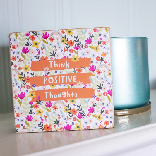 Think Positive Thoughts Mini Inspo Block