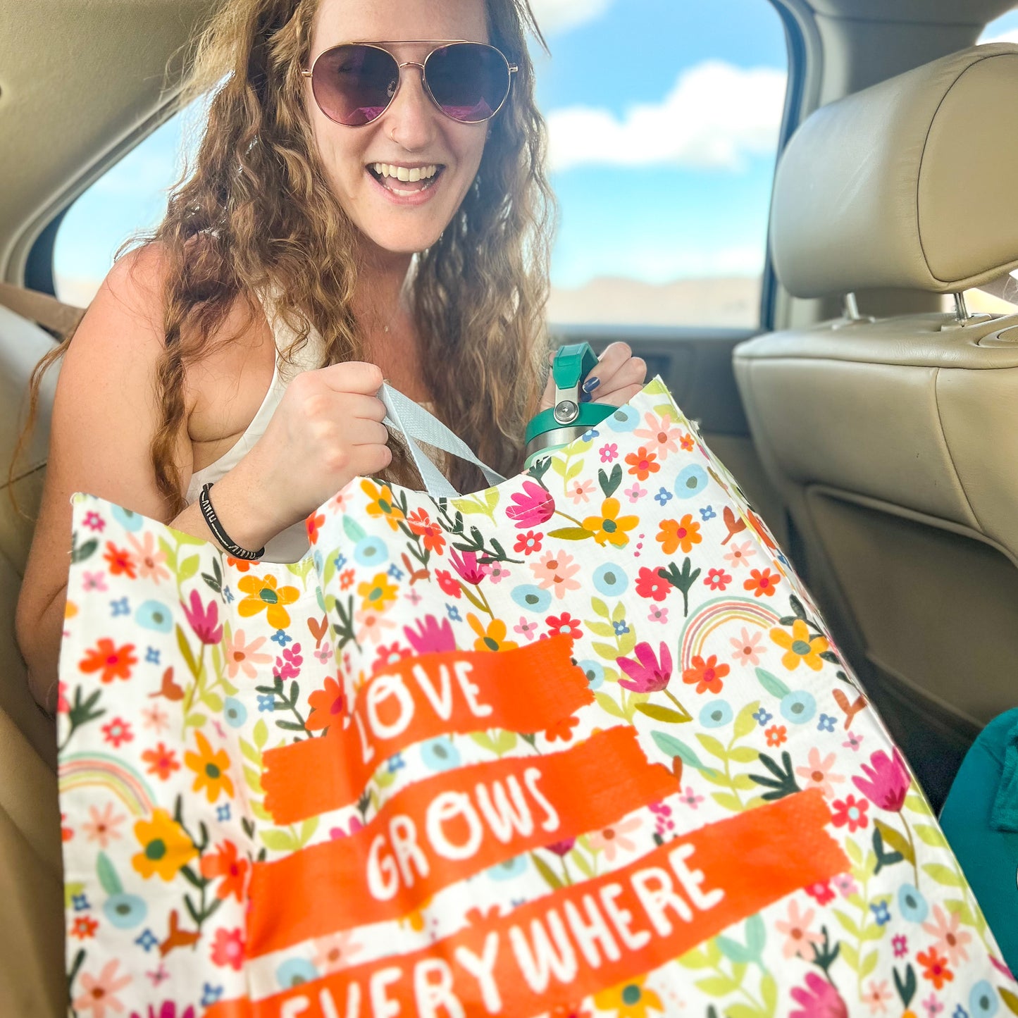 Love Grows Jumbo Beach Tote