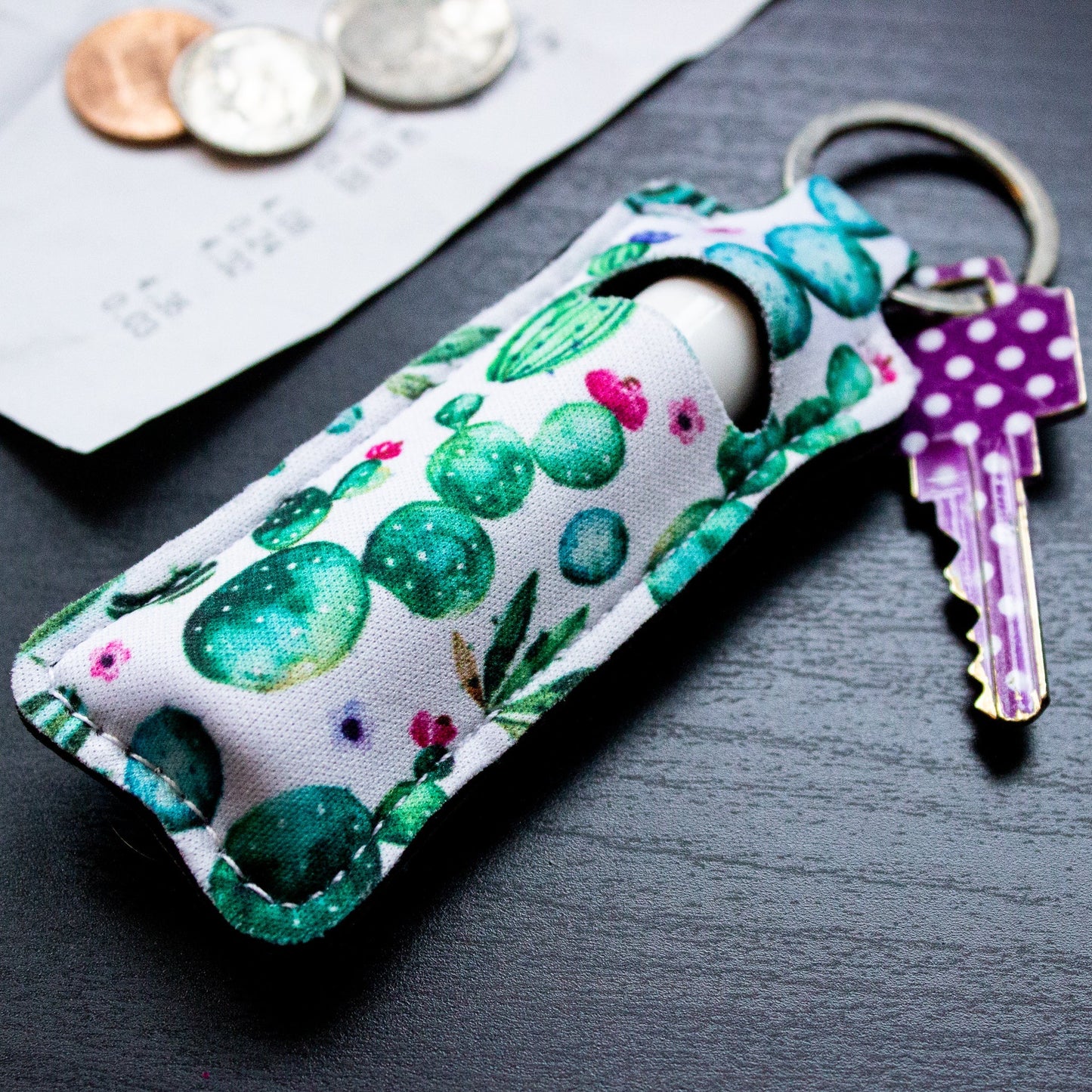 Patterned Lip Balm Keychains