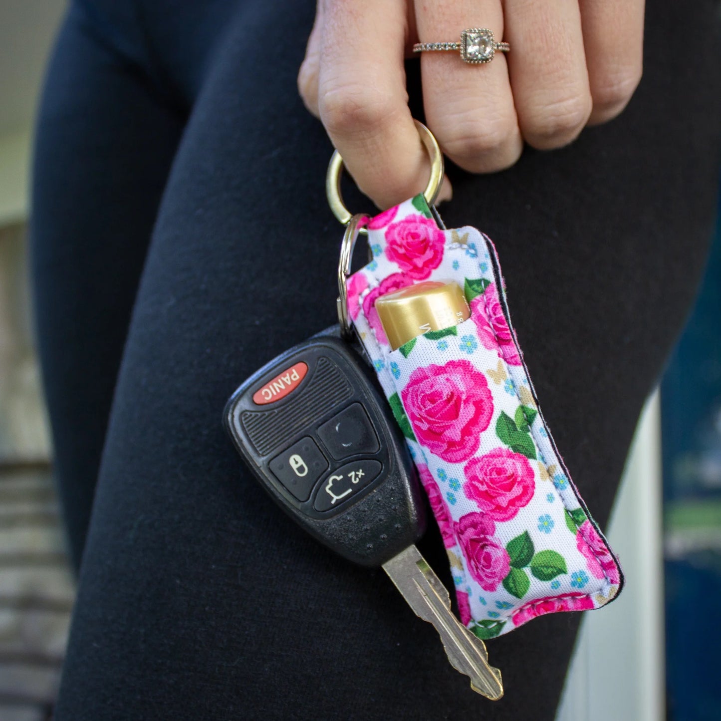 Patterned Lip Balm Keychains