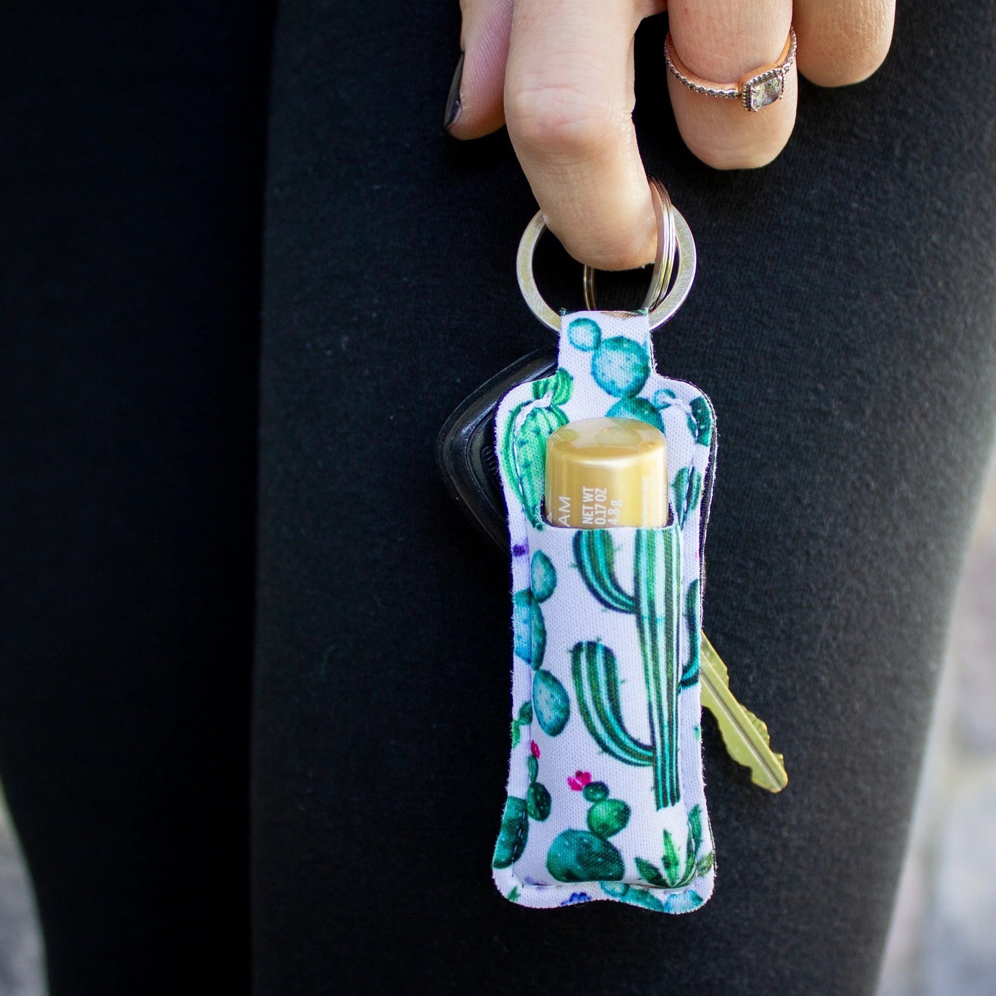 Patterned Lip Balm Keychains