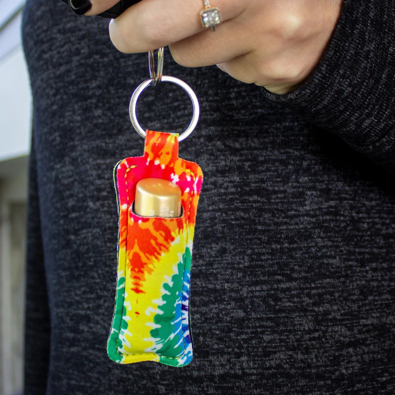 Patterned Lip Balm Keychains