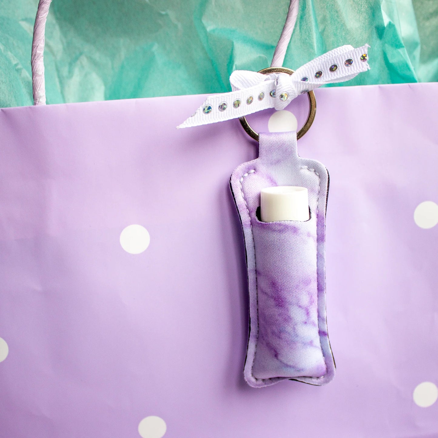 Patterned Lip Balm Keychains