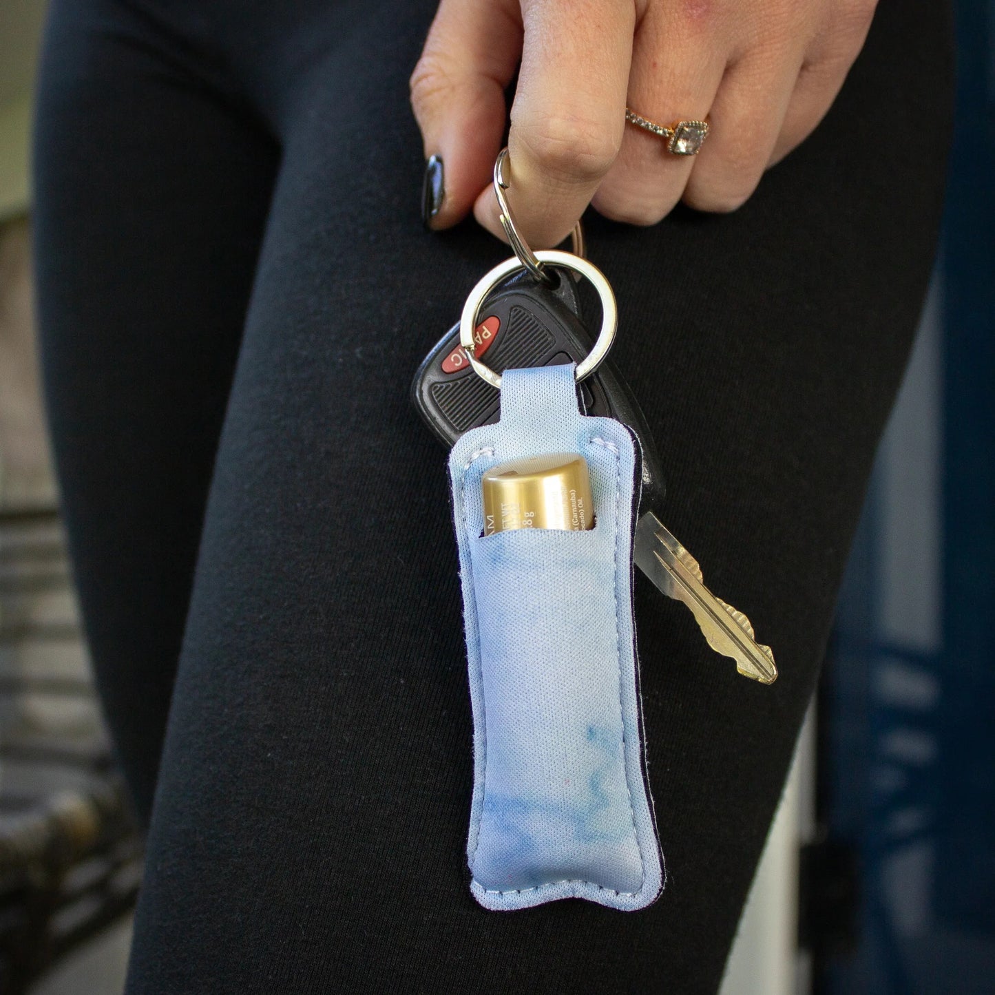 Patterned Lip Balm Keychains