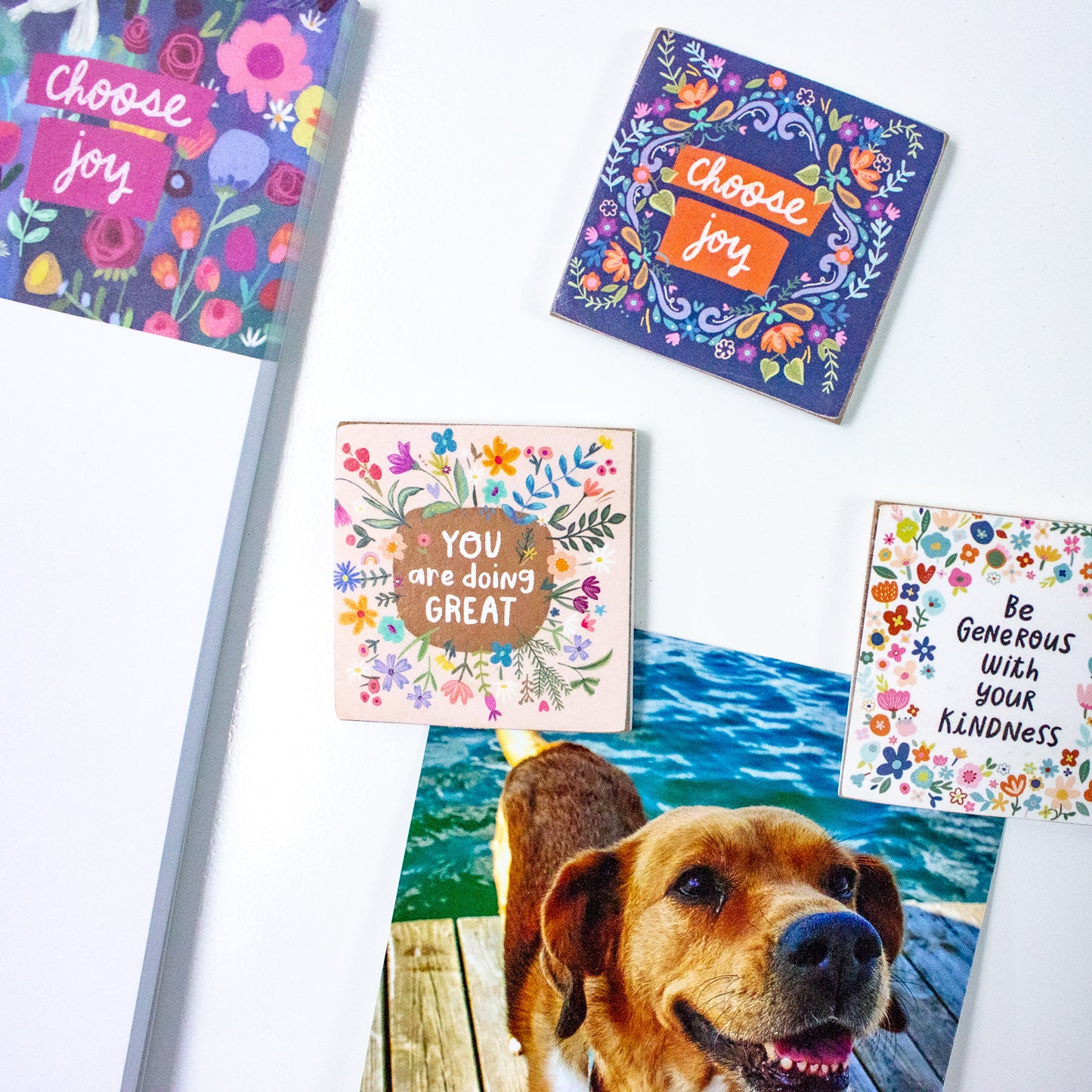 Live Joyful Fridge Kit (Memo Pad + Magnets)