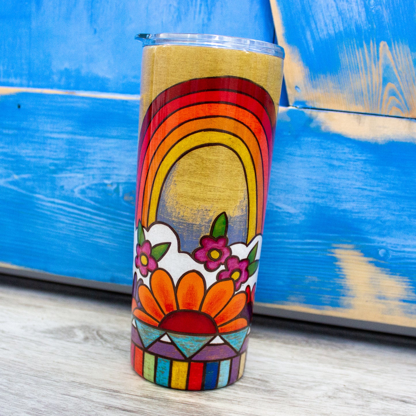 Chasing Rainbows Travel Tumbler