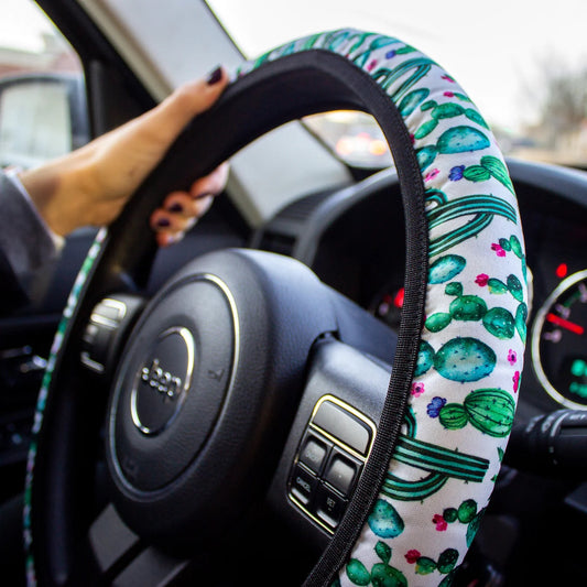 Succulent Steering Wheel Cover