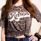 "Amen" Leopard Top