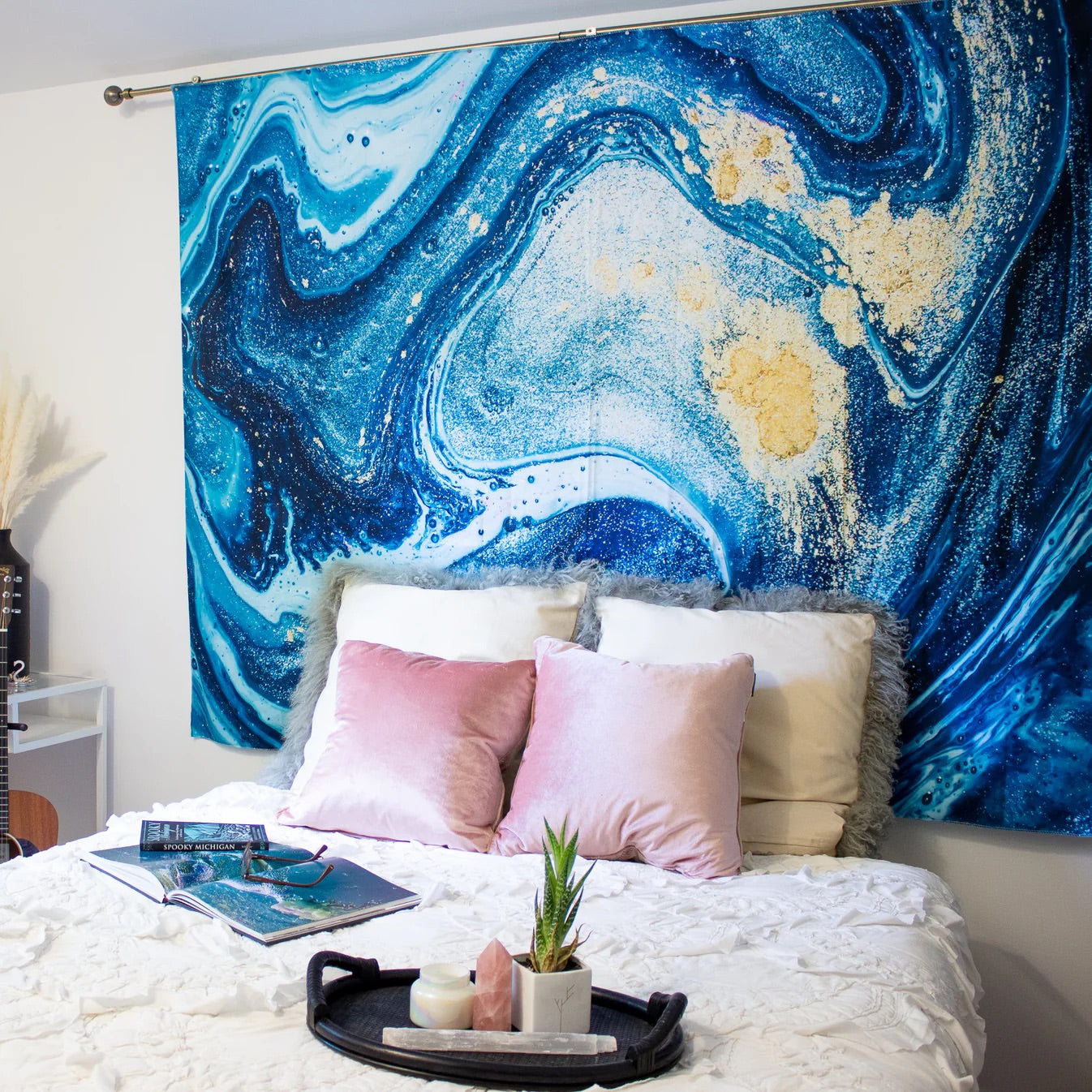 Turquoise Geode Tapestry