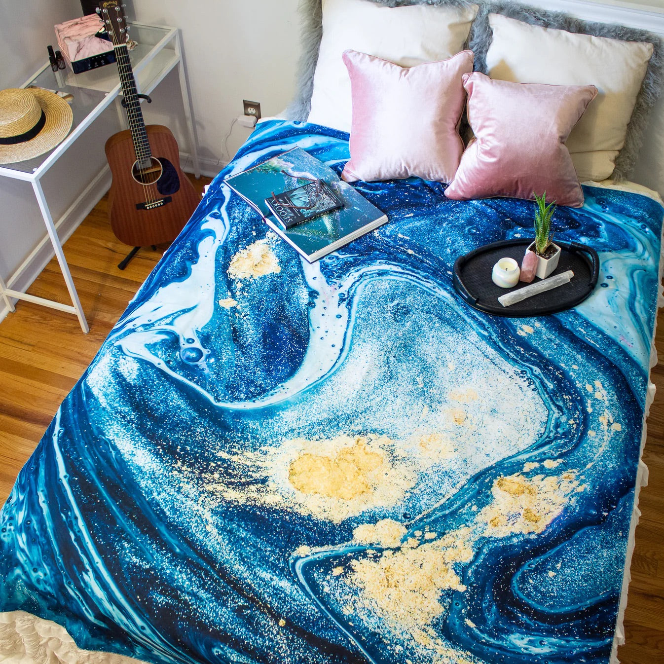 Turquoise Geode Tapestry