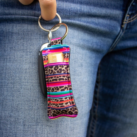 Patterned Lip Balm Keychains