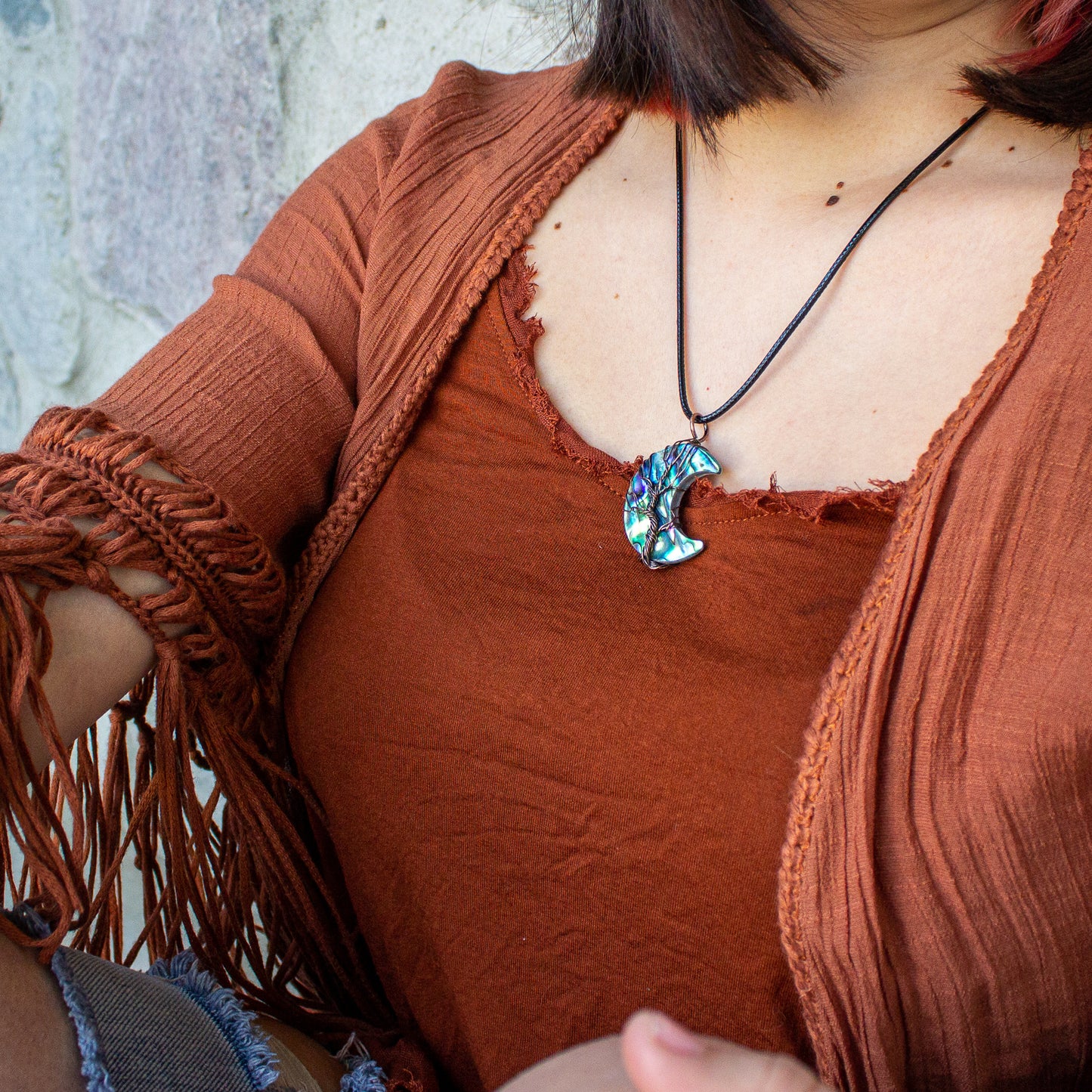 Selene Abalone Crescent Necklace | 2 Colors