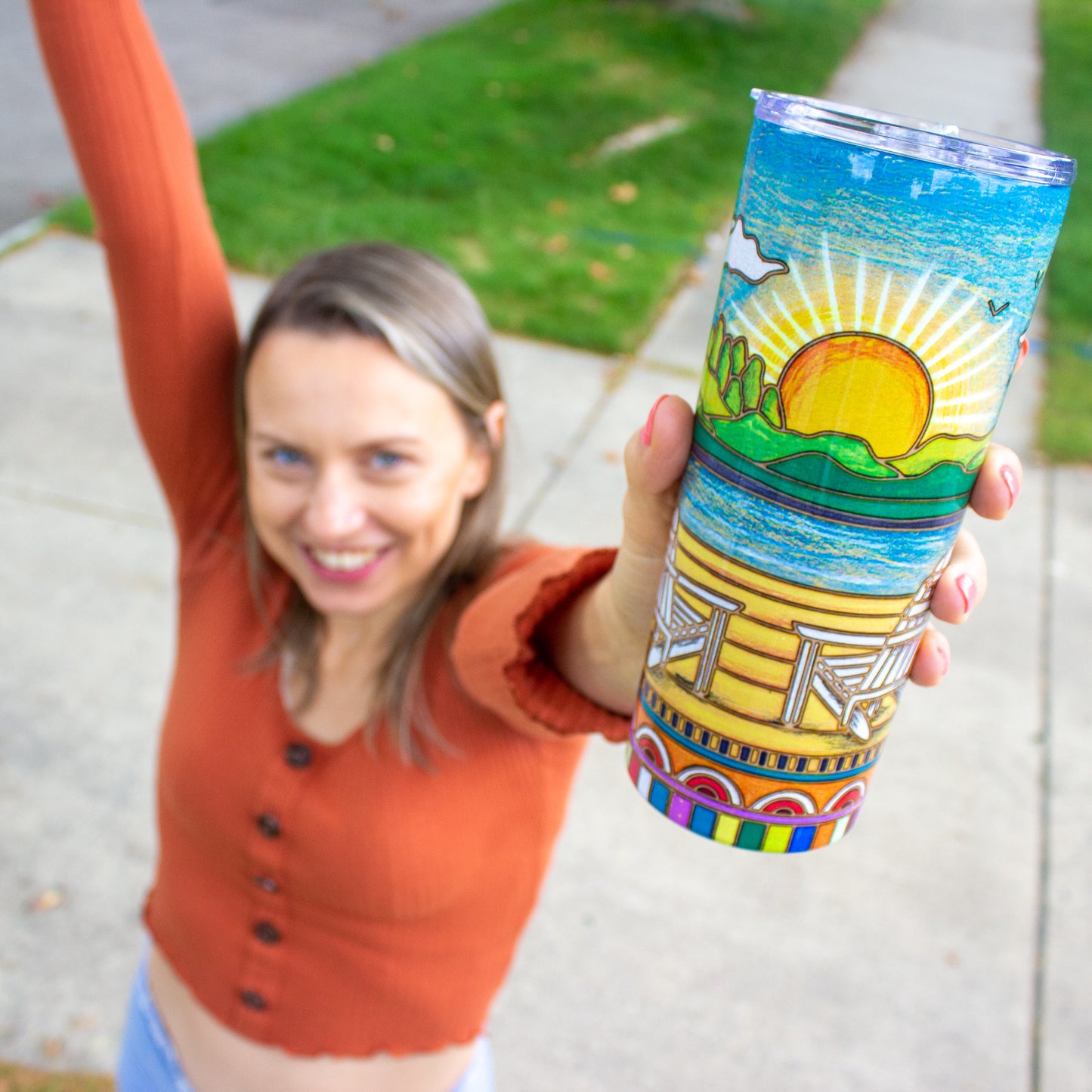 Here Comes the Sun Travel Tumbler