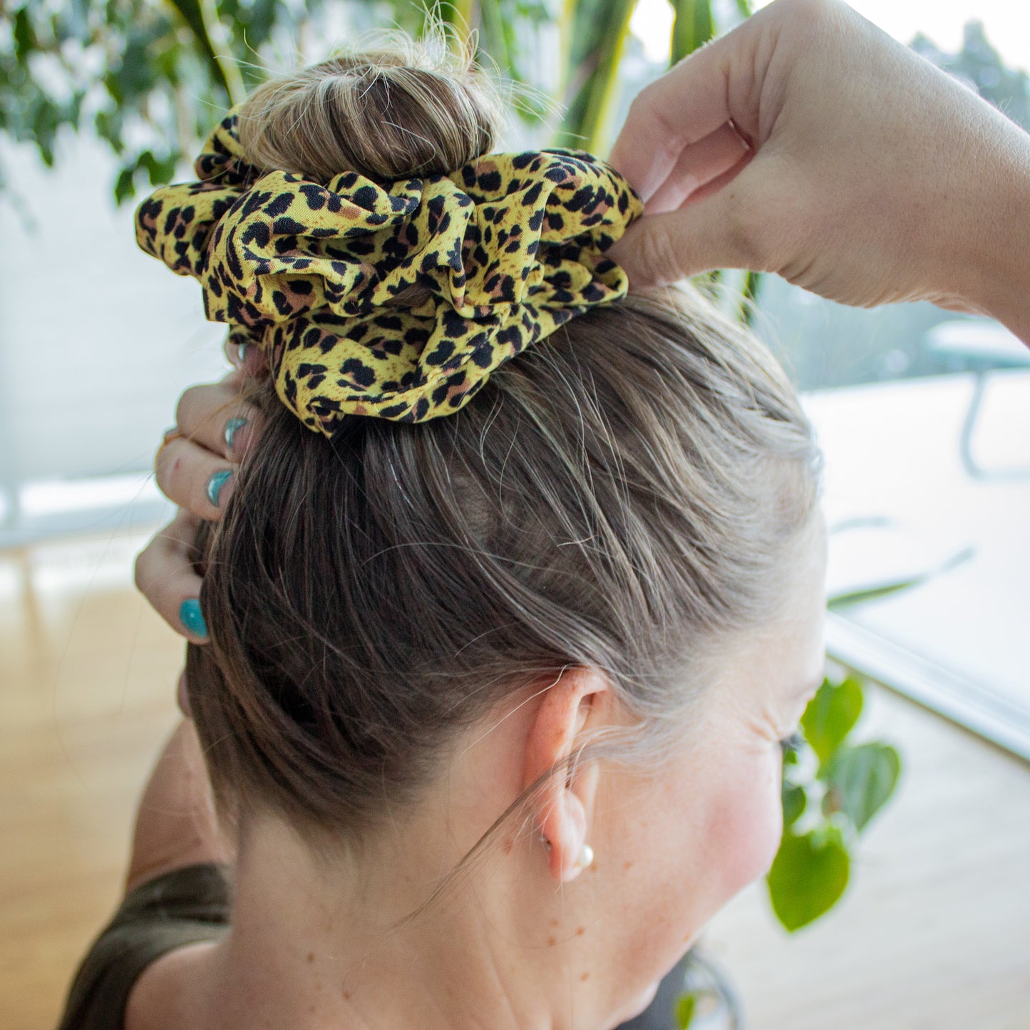 Monica Thick Hair Leopard Scrunchies | 3 Colors