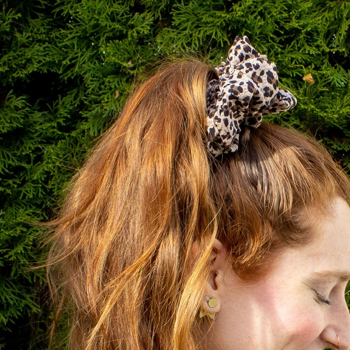 Monica Thick Hair Leopard Scrunchies | 3 Colors