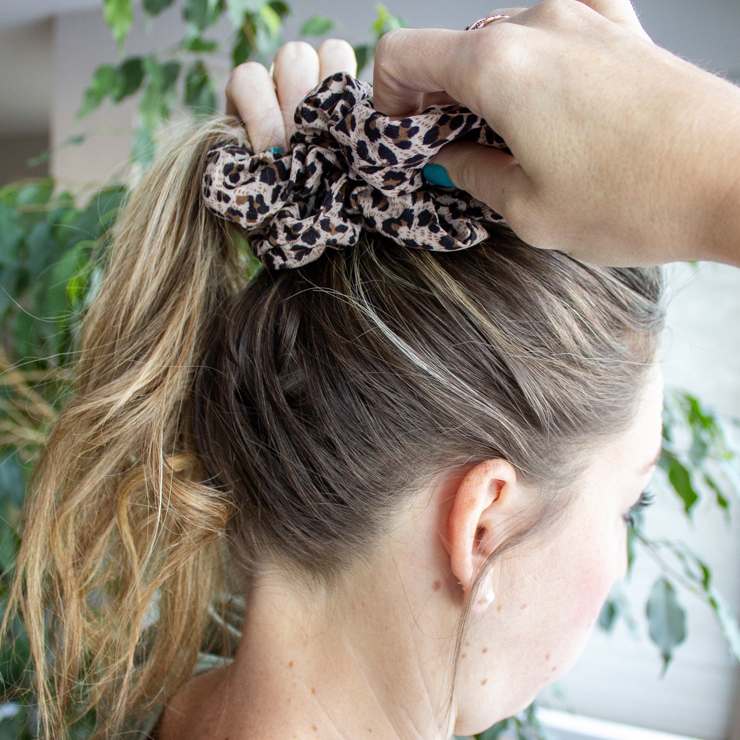 Monica Thick Hair Leopard Scrunchies | 3 Colors