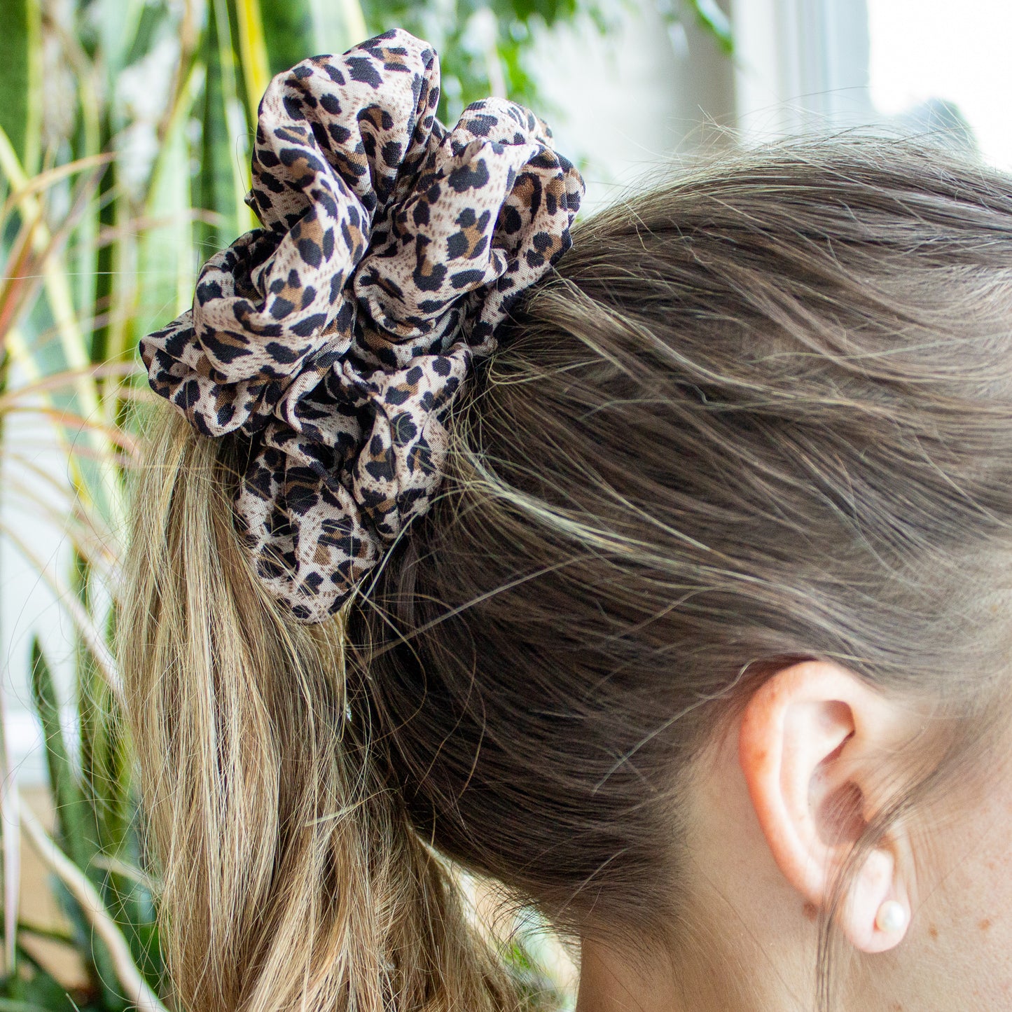 Monica Thick Hair Leopard Scrunchies | 3 Colors