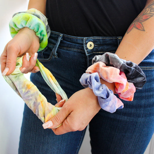 Random Tie-Dye Scrunchies | Set of 5
