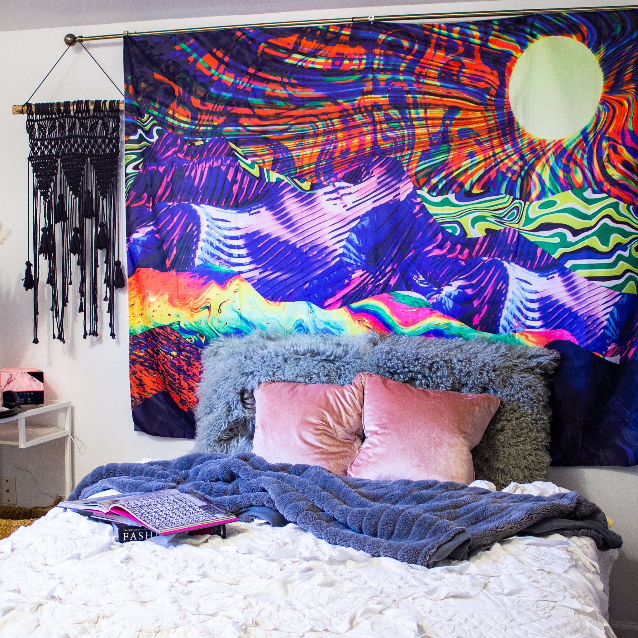 Trippy best sale mountain tapestry