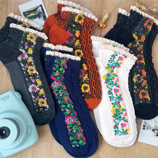 Audrey Vintage Ankle Socks | 5 Colors