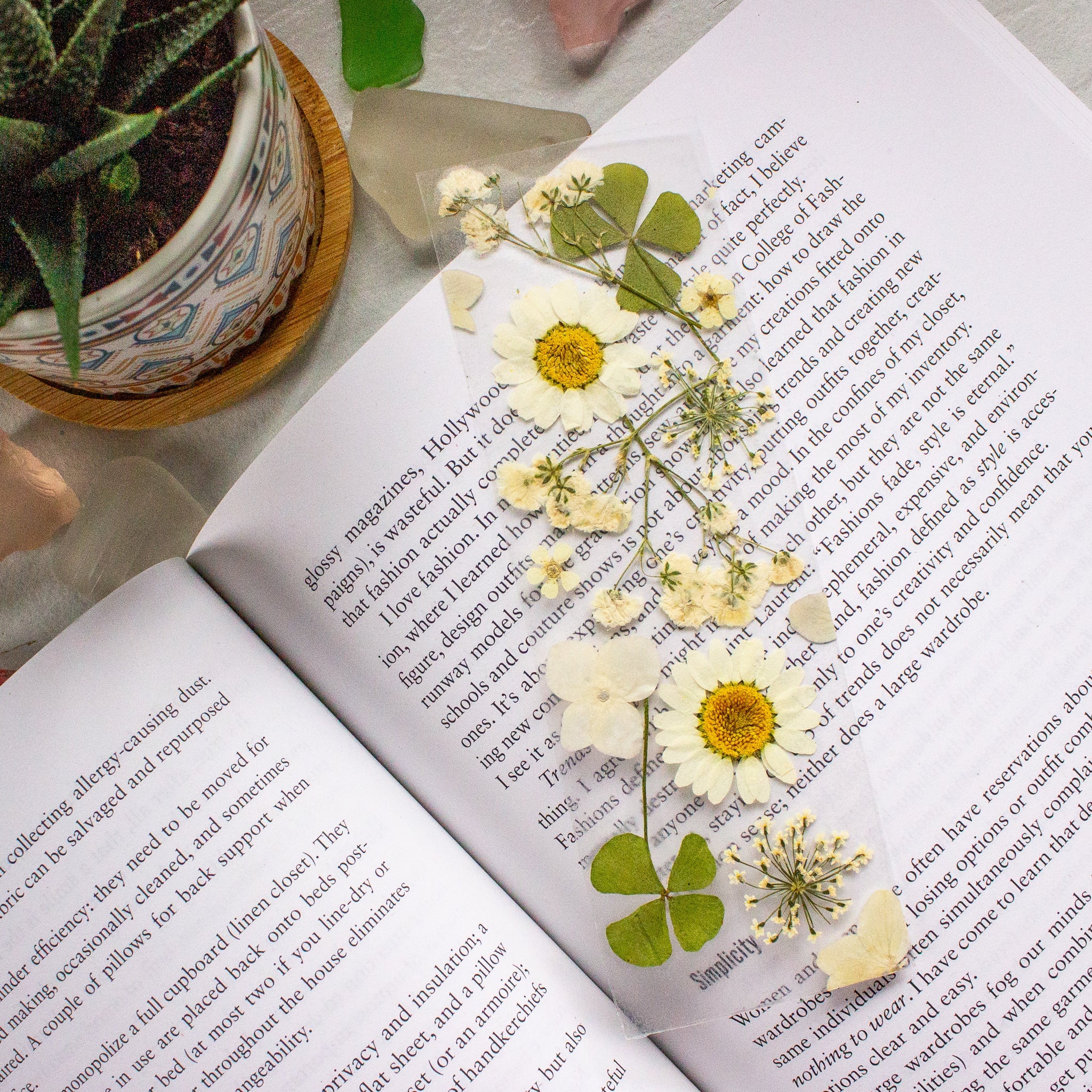 Pressed Flower Bookmark DIY Kit Daisy Dunes